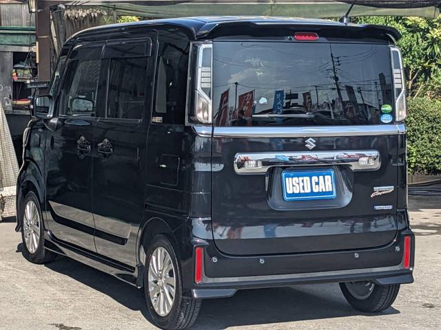 スペーシアカスタム ハイブリッドＧＳ　ＳＤナビ　衝突軽減装置　Ｂｌｕｅｔｏｏｔｈ　コーナーセンサー　レーン逸脱警報　フルセグＴＶ　シートヒーター　ＤＶＤ再生　バックカメラ　ＥＴＣ　ＬＥＤヘッドライト　オートハイビーム　純正フルエアロ　スマートキー　アイドリングストップ　電格ミラー（9枚目）