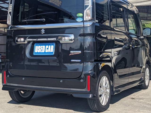 スペーシアカスタム ハイブリッドＧＳ　ＳＤナビ　衝突軽減装置　Ｂｌｕｅｔｏｏｔｈ　コーナーセンサー　レーン逸脱警報　フルセグＴＶ　シートヒーター　ＤＶＤ再生　バックカメラ　ＥＴＣ　ＬＥＤヘッドライト　オートハイビーム　純正フルエアロ　スマートキー　アイドリングストップ　電格ミラー（46枚目）