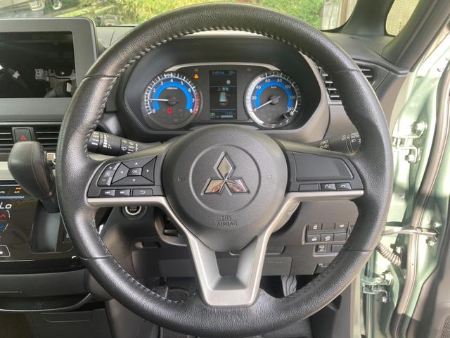 デリカミニ Ｇ　衝突軽減装置　左パワードア　コーナーセンサー／新車保証書　バックカメラ　シートヒーター　ハーフレザーシート　レーン逸脱警報　ＬＥＤヘッドライト　ＬＥＤフォグ　オートライト　オートハイビーム　アイドリングストップ　革巻ハンドル　ルーフレール　電格ミラー（11枚目）