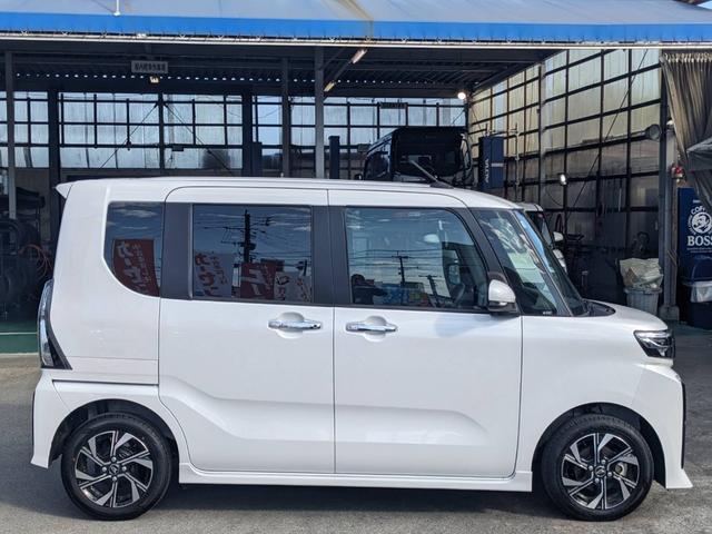タント カスタムＸ　衝突軽減装置　両側パワードア　コーナーセンサー　レーン逸脱警報　ハーフレザーシート　シートヒーター　純正１４ＡＷ　電動Ｐブレーキ　フロアマット　オートハイビーム　ＬＥＤヘッドライト　ＬＥＤフォグ　左右シートバックテーブル　純正フルエアロ（18枚目）