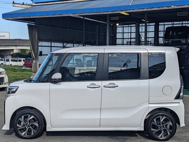 タント カスタムＸ　衝突軽減装置　両側パワードア　コーナーセンサー　レーン逸脱警報　ハーフレザーシート　シートヒーター　純正１４ＡＷ　電動Ｐブレーキ　フロアマット　オートハイビーム　ＬＥＤヘッドライト　ＬＥＤフォグ　左右シートバックテーブル　純正フルエアロ（20枚目）