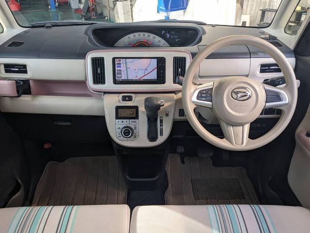 ムーヴキャンバス Ｘメイクアップ　ＳＡＩＩ　禁煙車　純正ＳＤナビ　衝突軽減装置　フルセグＴＶ　Ｂｌｕｅｔｏｏｔｈ　バックカメラ　ＥＴＣ　純正シートカバー　ＬＥＤフォグライト　レーン逸脱警報　盗難防止装置　電格ミラー　オートライト　光軸調整ライト　ドアバイザー　集中ドアロック（10枚目）