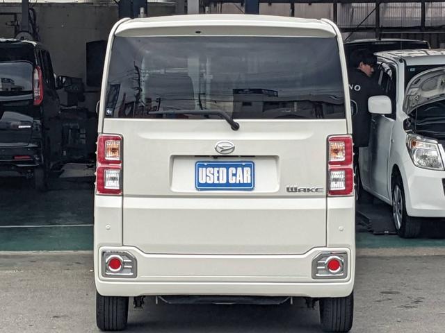 ウェイク Ｇターボ　レジャーエディションＳＡＩＩ　ＳＤナビ　両側Ｐドア　衝突軽減装置　Ｂｌｕｅｔｏｏｔｈ　フルセグ　バックカメラ　ＬＥＤヘッドライト　電格ミラー　ドアバイザー　スマートキー　純正１５ＡＷ　オートライト　ステリモ　革巻ハンドル　ＤＶＤ　アイドリングストップ（7枚目）