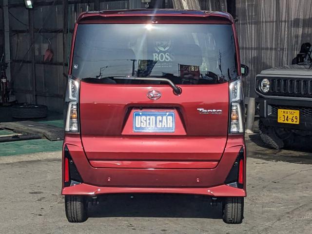 タント カスタムＸ　届出済未使用車　両側パワードア　衝突軽減ブレーキ　シートヒーター　ハーフレザーシート　コーナーセンサー　電動Ｐブレーキ　ＵＳＢ入力　ＬＥＤヘッドライト　オートハイビーム　レーン逸脱警報　スマートキー　ＬＥＤフォグ　電格ミラー　左右シートバックテーブル（7枚目）