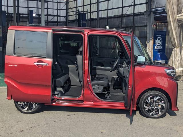 タント カスタムＸ　届出済未使用車　両側パワードア　衝突軽減ブレーキ　シートヒーター　ハーフレザーシート　コーナーセンサー　電動Ｐブレーキ　ＵＳＢ入力　ＬＥＤヘッドライト　オートハイビーム　レーン逸脱警報　スマートキー　ＬＥＤフォグ　電格ミラー　左右シートバックテーブル（34枚目）