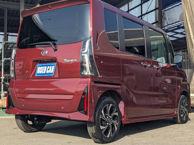 タント カスタムＸ　届出済未使用車　両側パワードア　衝突軽減ブレーキ　シートヒーター　ハーフレザーシート　コーナーセンサー　電動Ｐブレーキ　ＵＳＢ入力　ＬＥＤヘッドライト　オートハイビーム　レーン逸脱警報　スマートキー　ＬＥＤフォグ　電格ミラー　左右シートバックテーブル（42枚目）