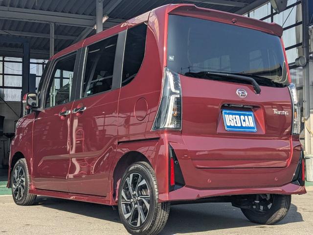 タント カスタムＸ　届出済未使用車　両側パワードア　衝突軽減ブレーキ　シートヒーター　ハーフレザーシート　コーナーセンサー　電動Ｐブレーキ　ＵＳＢ入力　ＬＥＤヘッドライト　オートハイビーム　レーン逸脱警報　スマートキー　ＬＥＤフォグ　電格ミラー　左右シートバックテーブル（43枚目）