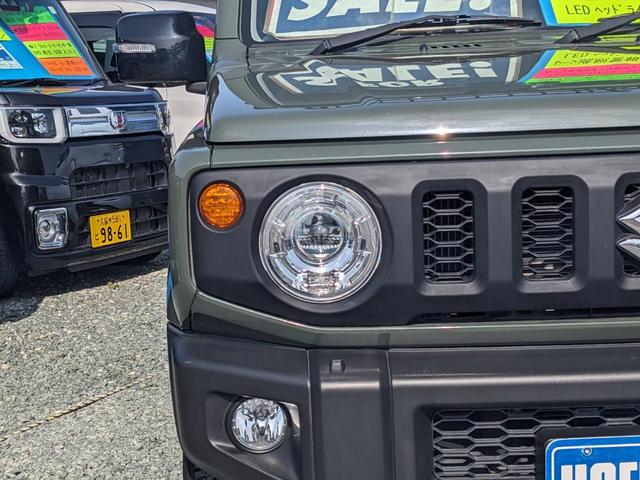ジムニー XC 4WD 5MT SDナビ 衝突軽減ブレーキ Bluetooth フルセグTV ドラレコ ルーフキャリア ETC クルーズコントロール レーン逸脱警報 シートヒーター LEDヘッドライト リアマッドフラップ オートライト ターボ 背面タイヤカバー(28枚目)