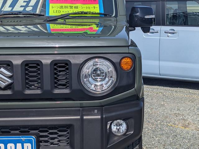 ジムニー XC 4WD 5MT SDナビ 衝突軽減ブレーキ Bluetooth フルセグTV ドラレコ ルーフキャリア ETC クルーズコントロール レーン逸脱警報 シートヒーター LEDヘッドライト リアマッドフラップ オートライト ターボ 背面タイヤカバー(29枚目)