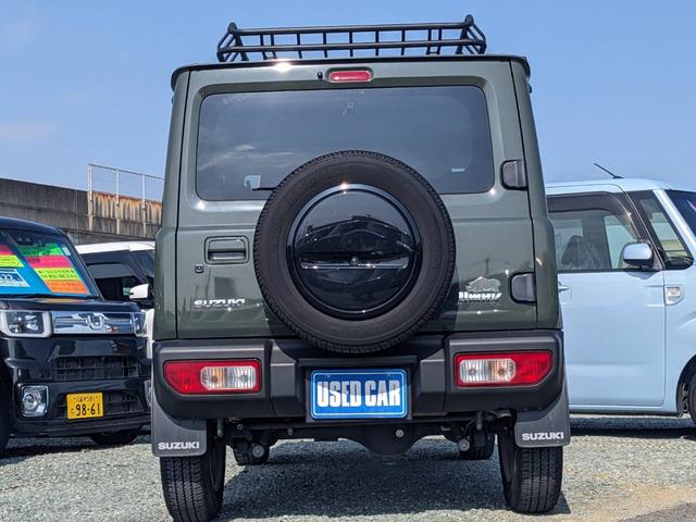 ジムニー XC 4WD 5MT SDナビ 衝突軽減ブレーキ Bluetooth フルセグTV ドラレコ ルーフキャリア ETC クルーズコントロール レーン逸脱警報 シートヒーター LEDヘッドライト リアマッドフラップ オートライト ターボ 背面タイヤカバー(40枚目)