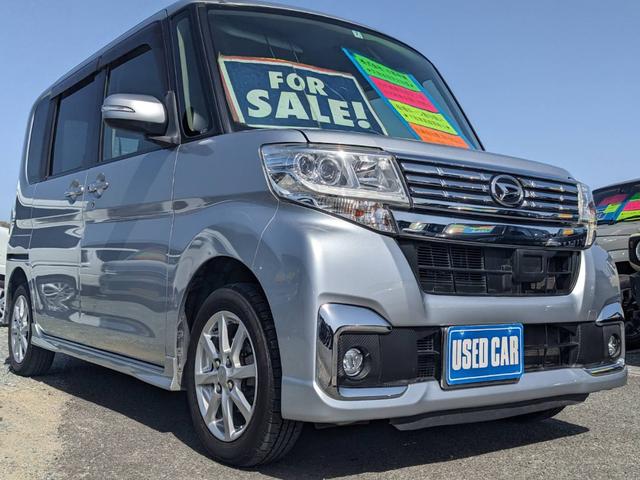 タント カスタムＸ　後期　左パワースライドア　ＬＥＤヘッドライト　オートライト　純正１４アルミホイール　電格ミラー　ドアバイザー　スマートキー２個　アイドリングストップ　フルフラットシート　ＬＥＤフォグライト　フロアマット　新車保証書　集中ドアロック　ＣＤ　ＡＢＳ（15枚目）