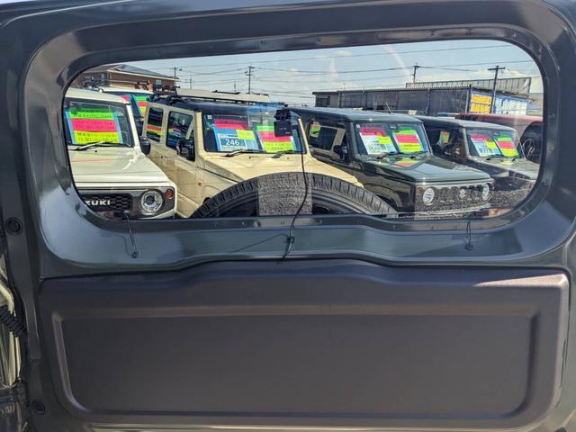 ジムニー ＸＣ　４ＷＤ　ＡＴ　メディアオーディオ　Ｂｌｕｅｔｏｏｔｈ　バックカメラ　前後ドラレコ　シートヒーター　革巻ハンドル　ＥＴＣ　ターボ　クルーズコントロール　純正１６ＡＷ　ルーフキャリア　レーン逸脱警報　オートハイビーム　革巻ハンドル　ＤＶＤ再生　背面タイヤ（40枚目）
