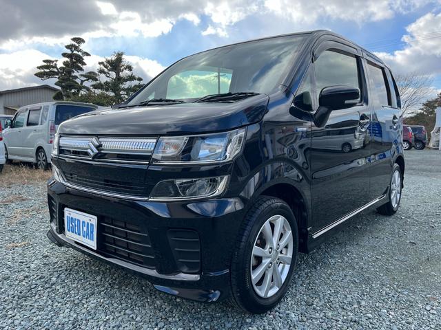 ワゴンＲ ハイブリッドＦＺ　セーフティパッケージ　衝突被害軽減システム　アイドリングストップ　ヘッドアップディスプレイ　カーナビ　ＣＤ／ＤＶＤ　ＬＥＤヘッドライト　オートライト　シートヒーター　スマートキー　１４インチアルミ（4枚目）