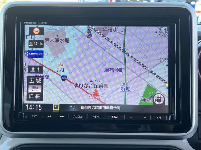 スペーシア ハイブリッドＸ　純正８インチナビ＆フルセグＴＶ＆ＤＶＤ再生＆Ｂｌｕｅｔｏｏｔｈ＆前ドラレコ＆全方位カメラ＆前ドラレコ＆ＥＴＣ　デュアルセンサーブレーキＳ　両側パワードア　コーナーセンサ　スマートエントリー　フリーキー（15枚目）