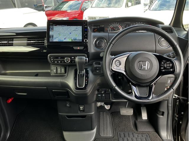 N-BOXカスタム Lターボ 純正ナビ&フルセグTV&DVD再生&Bカメラ&ETC 両側電動D 誤発信抑制 フルオートエアコン Sヒーター LEDランプ 地デジフルセグ アクティブクルーズコントロール サイドカーテンエアバック(9枚目)