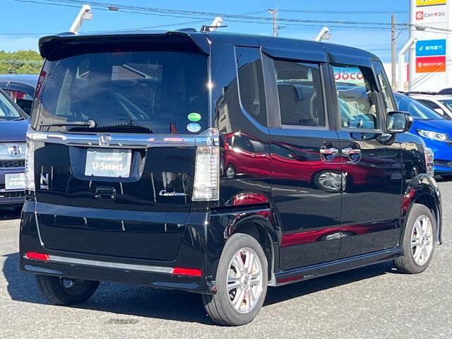 Ｎ－ＢＯＸカスタム Ｇ・Ｌパッケージ　ワンオーナー／社外ナビ／ワンセグ／ＣＤ／スマートキー　禁煙車両　１オーナー　ナビ・ＴＶ　スマキ－　フロントベンチシート　パワーウィンドウ　片側電動両側スライドドア　盗難防止システム　オートエアコン（5枚目）