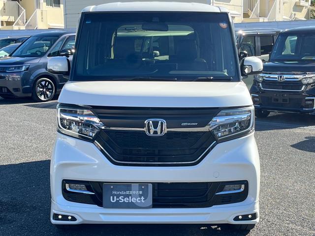 N-BOXカスタム G・Lターボホンダセンシング 無限AW/純正ナビ/CD/BT/バックモニター/ETC 両側PWスライドドア Bモニタ Iストップ セキュリティー クルーズコントロール キーレスエントリー VSA ベンチS LEDランプ PW PS(2枚目)