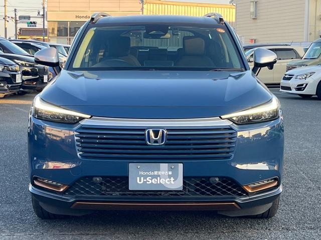 ヴェゼル ｅ：ＨＥＶＸ・ＨｕＮＴパッケージ　純正９インチナビ／フルセグＴＶ／前後ドラレコ／ＥＴＣ／バックモニター　盗難防止システム　地デジフルセグ　サイドエアバッグ　Ｂカメラ　クリアランスソナー　横滑り防止機能　スマートキー　禁煙　ＥＴＣ車載器（2枚目）