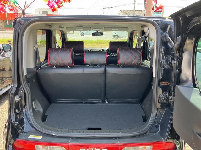 キューブ ライダー　車検令和９年３月　純正ナビ地デジＴＶ　Ｂｌｕｅｔｏｏｔｈ　インテリジェントキー　ＥＴＣ　プッシュスターター　革調シートカバー　ベンチシート　ＨＩＤヘッドライト　純正エアロ　純正１６インチアルミホイール（27枚目）