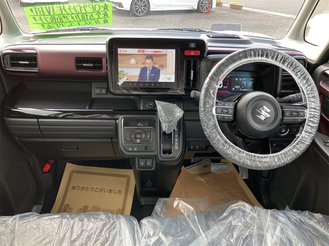 スペーシアカスタム ハイブリッドＸＳ　両側電動スライドドア　スズキコネクトオプション９インチナビ地デジＴＶ　全方位カメラ　Ｂｌｕｅｔｏｏｔｈ　アダクティブクルーズコントロール　オートライト　ＬＥＤヘッドライト　届出済未使用車（2枚目）