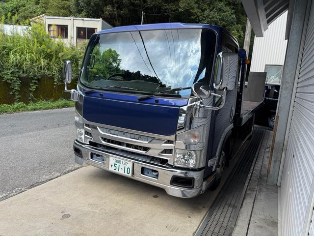 エルフトラック 車両運搬車　極東フラトップ（4枚目）