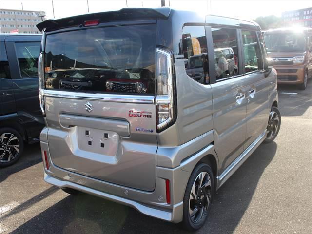 スペーシアカスタム ハイブリッドＸＳ　届出済未使用車　両側電動スライドドア　シートヒーター　スリムサーキュレーター（3枚目）