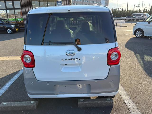 ムーヴキャンバス ストライプスＧ　届出済未使用車　衝突軽減ブレーキ　両側電動スライドドア　バックカメラ　シートヒーター　電子パーキングブレーキ　ブレーキホールド　ステアリングスイッチ（12枚目）