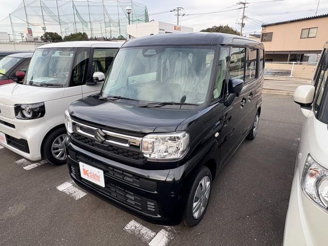 スペーシア ハイブリッドＧ　１月３日販売開始　届出済未使用車　衝突軽減ブレーキ　両側スライドドア　ステアリングスイッチ　キーフリー　オートエアコン（8枚目）