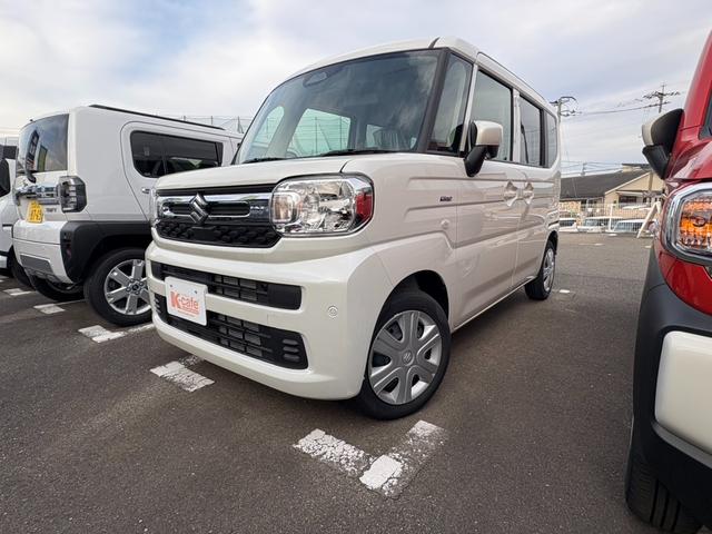 スペーシア ハイブリッドＧ　１月５日限定販売　届出済未使用車　衝突軽減ブレーキ　両側スライドドア　ステアリングスイッチ　キーフリー　オートエアコン（7枚目）