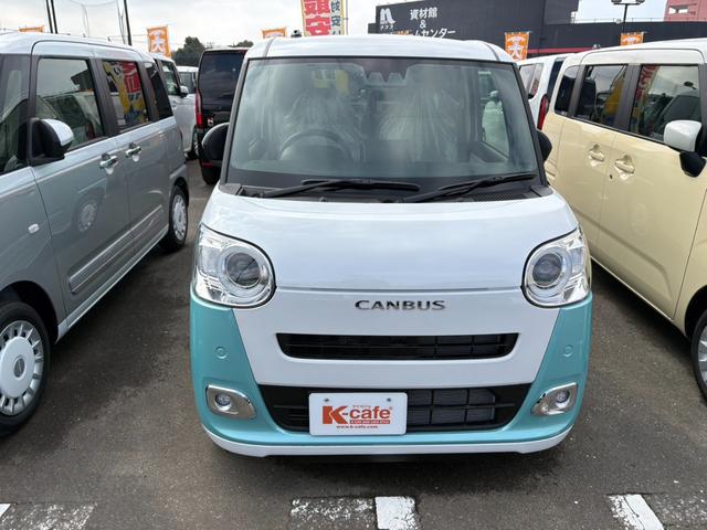 ムーヴキャンバス ストライプスＧ　届出済未使用　両側電動スライドドア　衝突被害軽減ブレーキ　スマートキー　クリアランスソナー　アイドリングストップ　ＬＥＤヘッドライト（8枚目）
