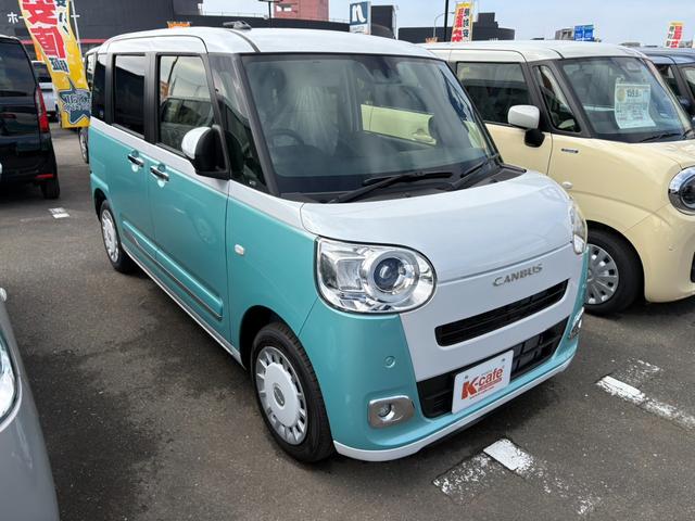 ムーヴキャンバス ストライプスＧ　届出済未使用　両側電動スライドドア　衝突被害軽減ブレーキ　スマートキー　クリアランスソナー　アイドリングストップ　ＬＥＤヘッドライト（9枚目）