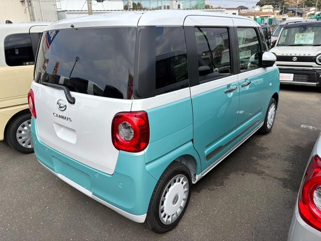 ムーヴキャンバス ストライプスＧ　届出済未使用　両側電動スライドドア　衝突被害軽減ブレーキ　スマートキー　クリアランスソナー　アイドリングストップ　ＬＥＤヘッドライト（10枚目）