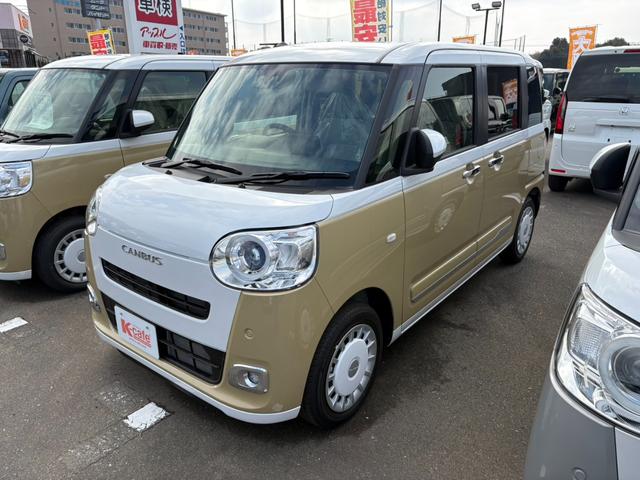 ムーヴキャンバス ストライプスＧ　届出済未使用　両側電動スライドドア　衝突被害軽減ブレーキ　スマートキー　クリアランスソナー　アイドリングストップ　ＬＥＤヘッドライト（7枚目）