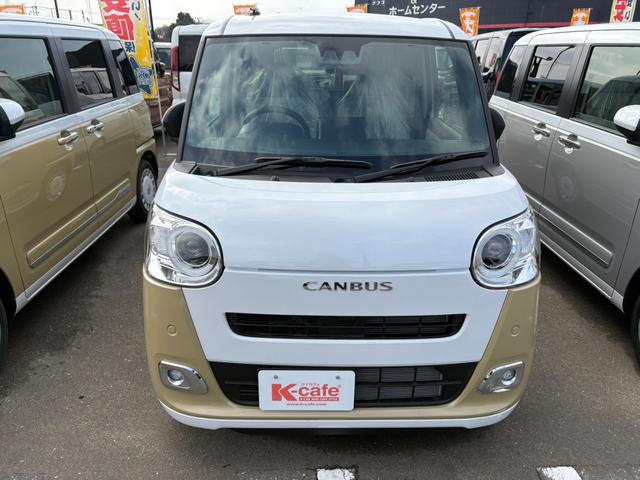 ムーヴキャンバス ストライプスＧ　届出済未使用　両側電動スライドドア　衝突被害軽減ブレーキ　スマートキー　クリアランスソナー　アイドリングストップ　ＬＥＤヘッドライト（8枚目）