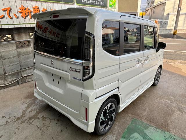 スペーシアカスタム ハイブリッドＸＳターボ　オプションカラー　全方位モニタ付き９インチナビ　新車（7枚目）