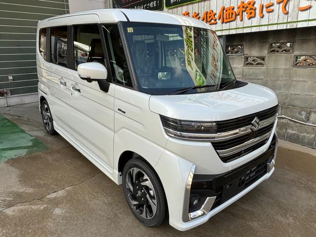 スペーシアカスタム ハイブリッドＸＳターボ　オプションカラー　全方位モニタ付き９インチナビ　新車（9枚目）