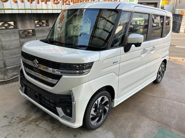 スペーシアカスタム ハイブリッドＸＳターボ　オプションカラー　全方位モニタ付き９インチナビ　新車（11枚目）