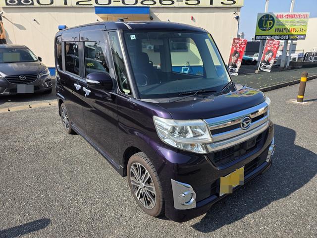 タント カスタムＲＳ　ＳＡ　純正ナビ　フルセグ　バックカメラ　両側パワースライドドア　オートエアコン　スマートキー　プッシュスタート　純正アルミホイール　　衝突安全ブレーキ　ステアリングスイッチ　ＥＴＣ　オートエアコン　ＵＳＢ（3枚目）