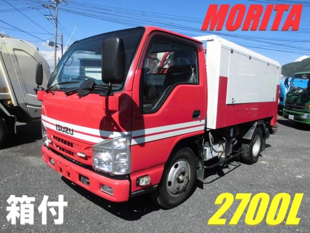 エルフトラック ２７００Ｌ　バキュームカー　２．７Ｔ　糞尿車　モリタエコノス　箱付き　清掃車　衛生車（2枚目）