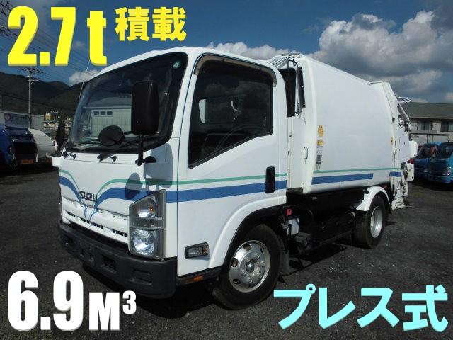エルフトラック ワイド　３Ｔ　パッカー車　プレス式　塵芥車　６．９立米　連続動作（2枚目）