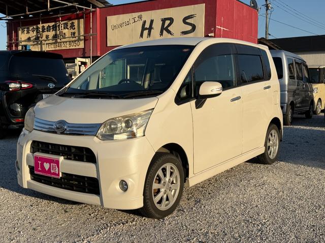 ムーヴ カスタム G ETC ナビ TV スマートキー アイドリングストップ 電動格納ミラー ベンチシート CVT 盗難防止システム ABS アルミホイール 衝突安全ボディ エアコン パワーステアリング パワーウィンドウ(3枚目)