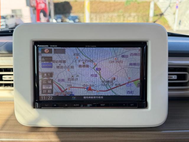 アルトラパン Ｓ　６ケ月保証全国対応　ＥＴＣ　バックカメラ　ナビ　ＴＶ　衝突被害軽減システム　オートライト　ＨＩＤ　スマートキー　アイドリングストップ　電動格納ミラー　シートヒーター　ベンチシート　盗難防止システム（5枚目）