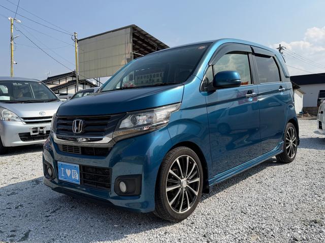 Ｎ－ＷＧＮカスタム Ｇ　ナビ　ＴＶ　ＨＩＤ　１５ｉｎｔアルミホイール　ローダウン　スマートキー　アイドリングストップ　電動格納ミラー　ベンチシート　ＣＶＴ　盗難防止システム　ＡＢＳ　ＥＳＣ　ＣＤ　ＤＶＤ再生　ＵＳＢ（3枚目）