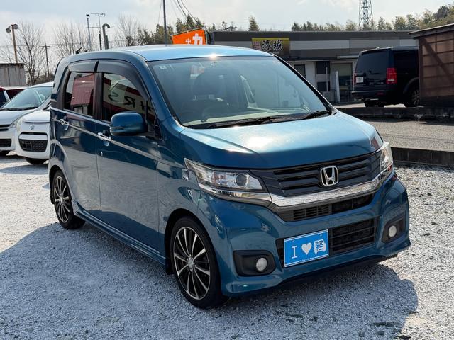 Ｎ－ＷＧＮカスタム Ｇ　ナビ　ＴＶ　ＨＩＤ　１５ｉｎｔアルミホイール　ローダウン　スマートキー　アイドリングストップ　電動格納ミラー　ベンチシート　ＣＶＴ　盗難防止システム　ＡＢＳ　ＥＳＣ　ＣＤ　ＤＶＤ再生　ＵＳＢ（14枚目）