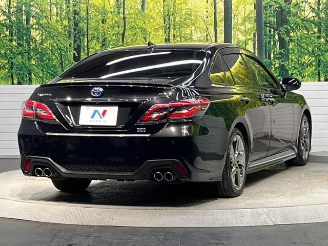 クラウンハイブリッド ＲＳアドバンス　サンルーフ　黒革シート　禁煙車　メーカーナビ　シートベンチレーション　バックカメラ　ＢＳＭ　ステアリングヒーター　純正１８インチスパッタアルミ　レーダークルコン　ビルトインＥＴＣ（30枚目）