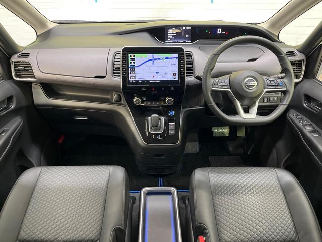 セレナ ｅ－パワー　ハイウェイスターＶ　後期　純正１０型ナビ　後席モニター　全周囲カメラ　ハンズフリーパワースライドドア　衝突被害軽減システム　プロパイロット　禁煙車　防水シート　コーナーセンサー　スマートキー　ＬＥＤヘッド　ＥＴＣ（2枚目）