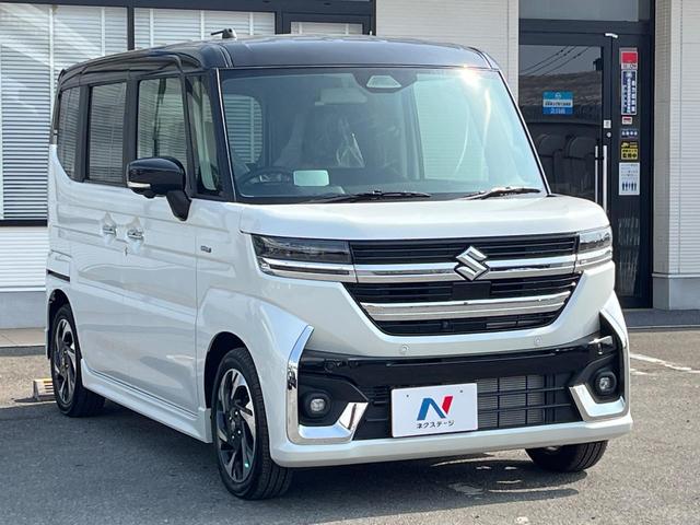 スペーシアカスタム ハイブリッドＸＳ　純正９型ナビ　全周囲カメラ　両側電動ドア　２トーンルーフ　セーフティサポート　レーダークルーズ　禁煙車　ハーフレザーート　シートヒーター　コーナーセンサー　スマートキー　ＬＥＤヘッド　純正１５アルミ（16枚目）