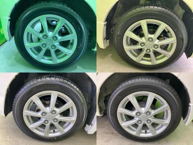 ミライース Ｘ　ＳＡ３　新品タイヤ／保証書／社外　メモリーナビ／衝突安全装置／車線逸脱防止支援システム／ヘッドランプ　ＬＥＤ／ＥＴＣ／ＥＢＤ付ＡＢＳ／横滑り防止装置／アイドリングストップ／バックモニター　衝突被害軽減システム（50枚目）