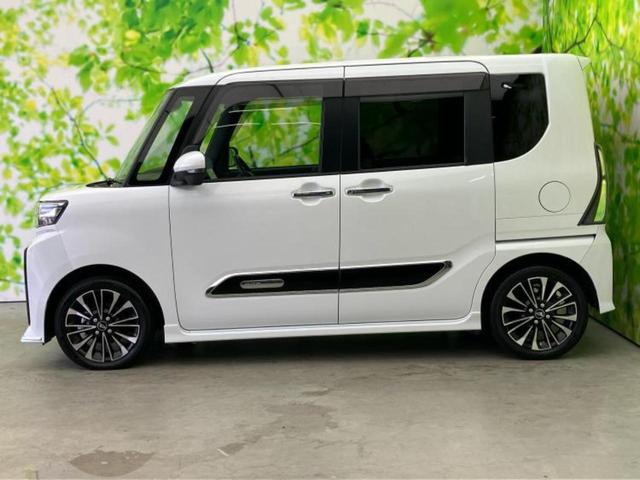 タント カスタムＲＳ　新品タイヤ／保証書／純正　１０インチ　ＳＤナビ／衝突安全装置／両側電動スライドドア／シートヒーター　前席／パノラマモニター／車線逸脱防止支援システム／シート　ハーフレザー／ヘッドランプ　ＬＥＤ（2枚目）