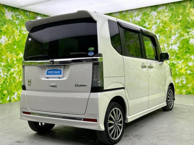 N-BOXカスタム 4WDターボSSパッケージ 新品タイヤ/保証書/純正 SDナビ/衝突安全装置/両側電動スライドドア/シートヒーター 前席/シート ハーフレザー/ドライブレコーダー 前後/ヘッドランプ HID/Bluetooth接続/ETC(3枚目)